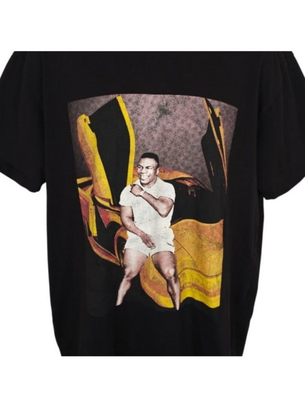 Iron Mike Tyson T Shirt Mens Size XL Black Yellow Lamborghini